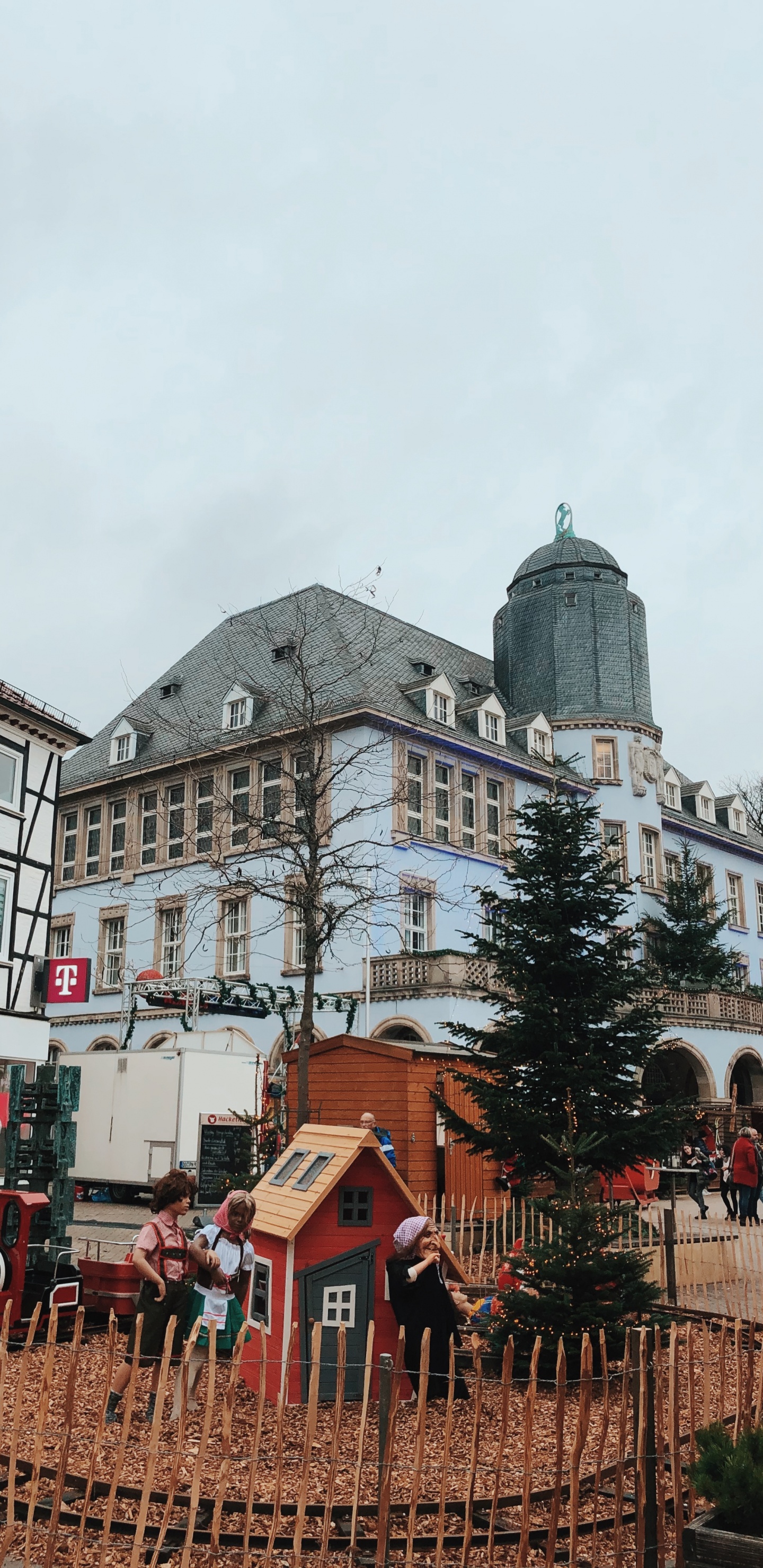 Обои крыша, окно, здание, городок, Дома фехтование в разрешении 1440x2960