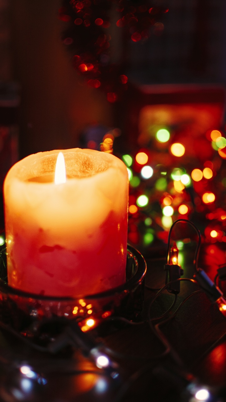 Обои свеча, фитиль, освещение, воск, дизайн интерьера в разрешении 720x1280