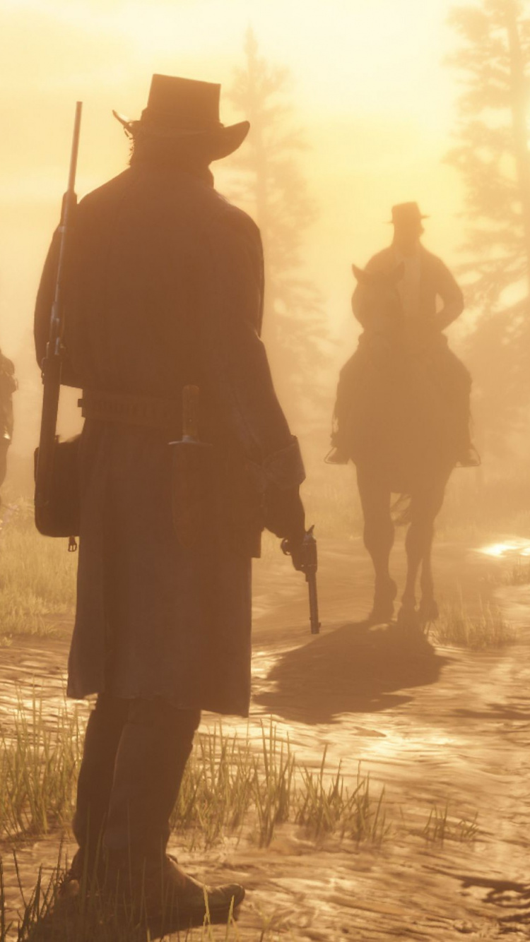 Обои red dead redemption 2, red dead redemption, Красный Мертвых Онлайн, Рокстар игры, playstation 4 в разрешении 750x1334