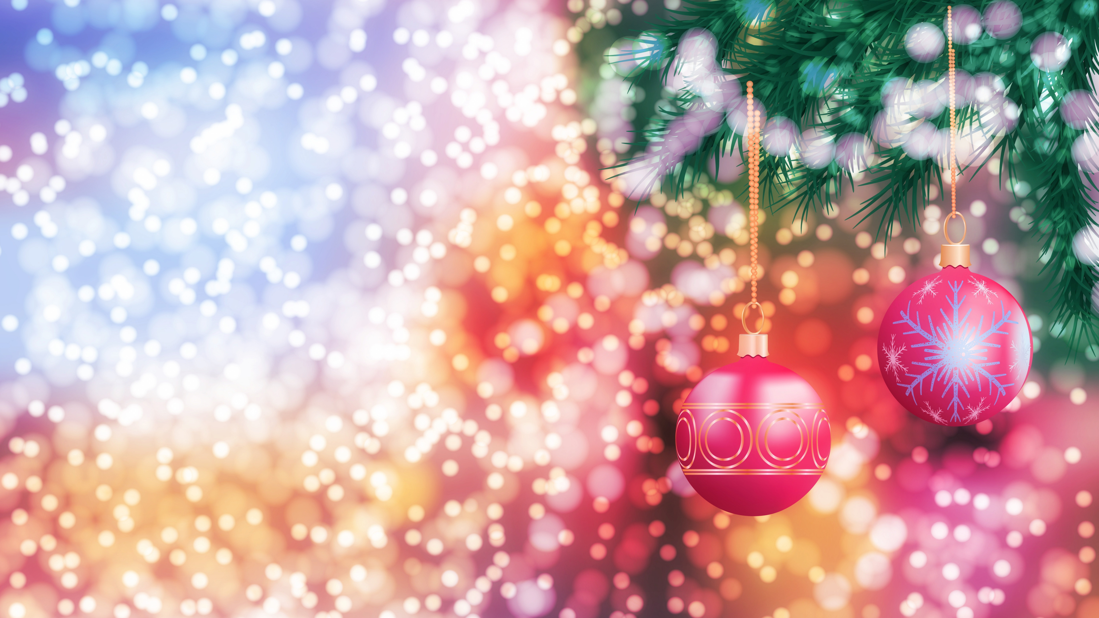 Обои завод, Новый год, рождественский орнамент, елка, Рождественские украшения в разрешении 3840x2160