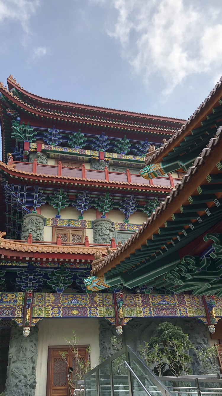 Обои китайская архитектура, архитектура, японская архитектура, ориентир, крыша в разрешении 750x1334