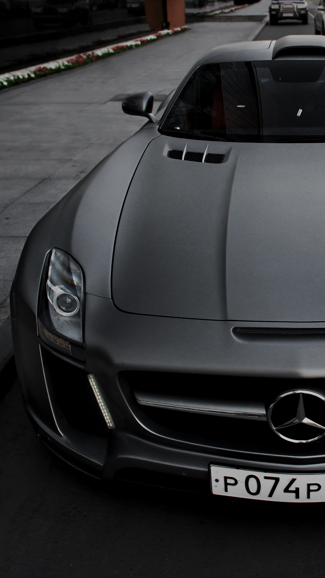 Обои mercedes benz sls amg, mercedes benz, Mercedes-Benz SLR McLaren, легковые автомобили, бампер в разрешении 1080x1920