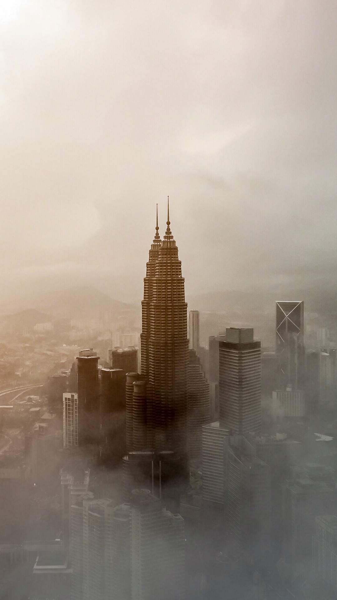 Обои небоскреб, дневное время, городской пейзаж, город, утро в разрешении 1080x1920