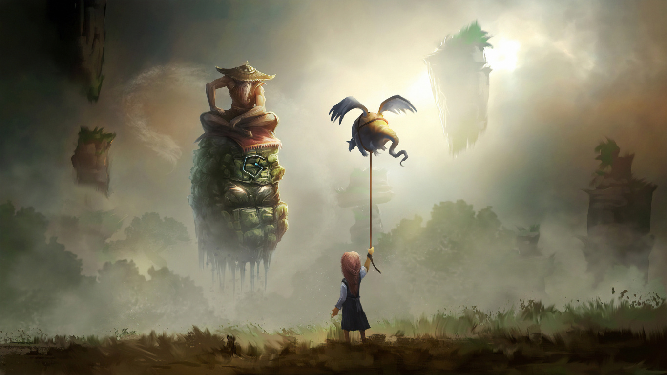 Обои арт, цифровое искусство, артист, произведение искусства, живопись в разрешении 1366x768