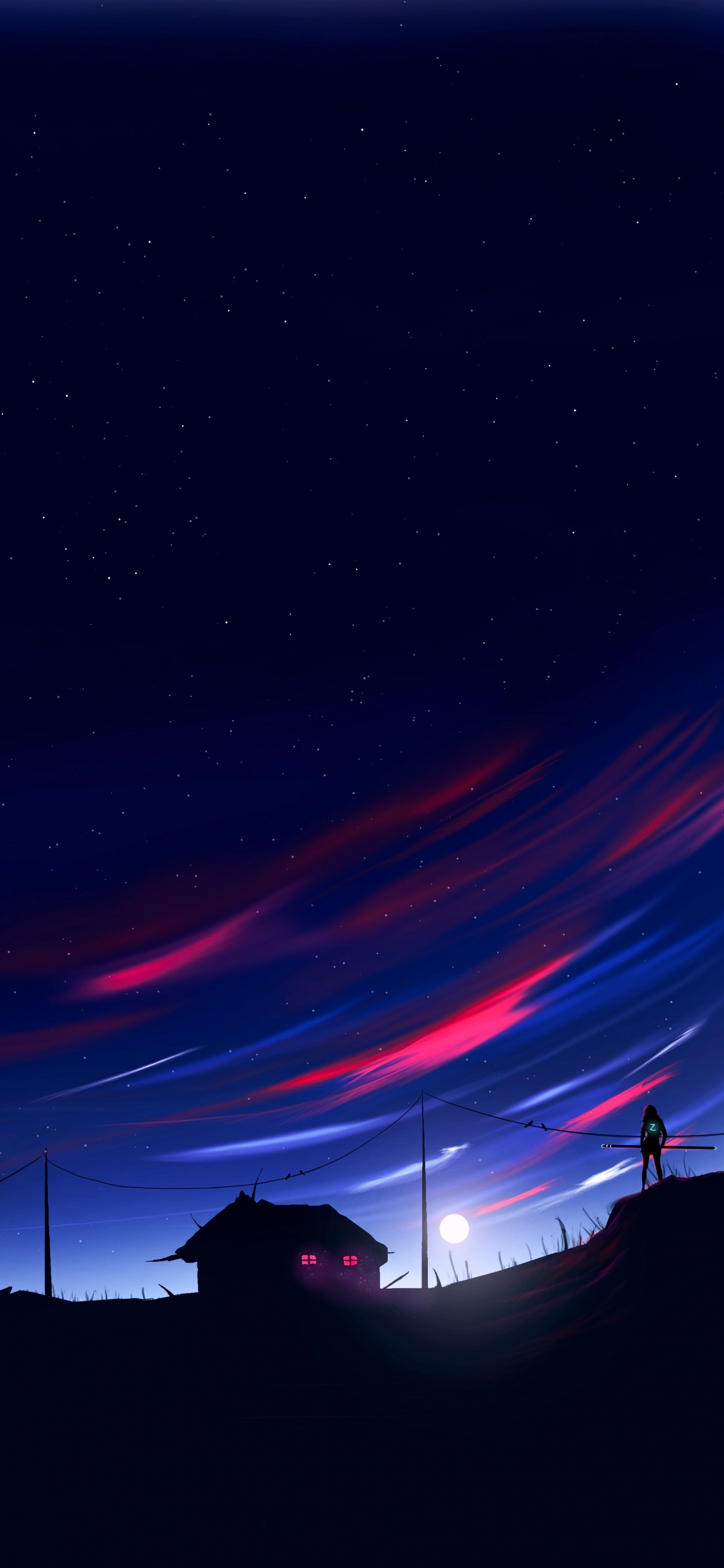 Обои нексмедиа, атмосфера, облако, послесвечение, сумрак в разрешении 1242x2688