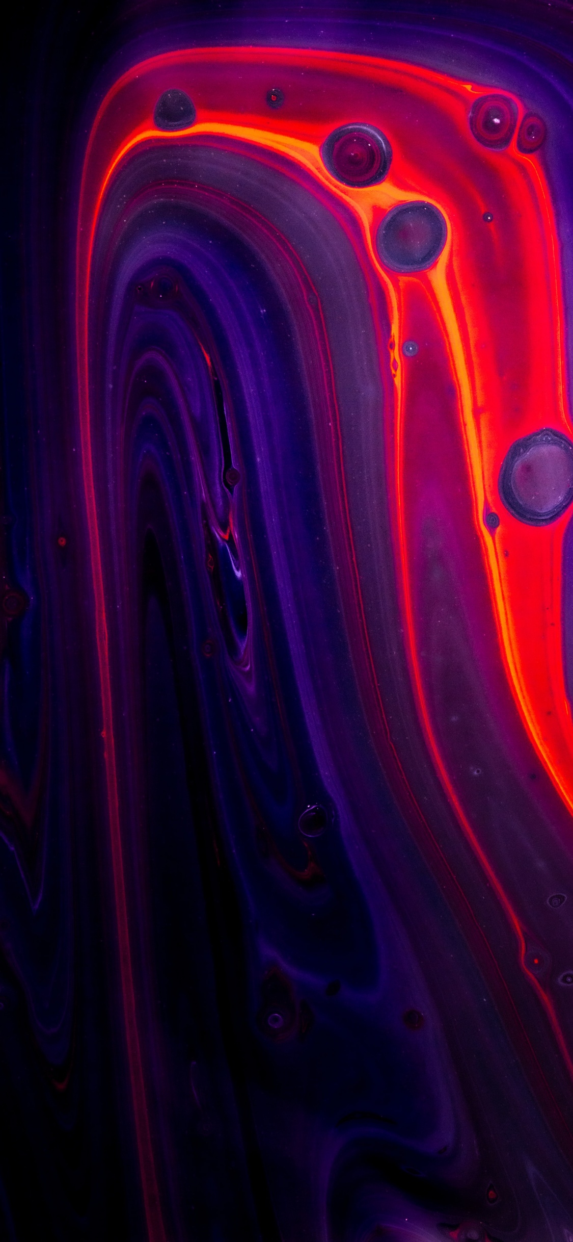 Обои свет, абстрактное искусство, арт, автомобильное освещение, пурпур в разрешении 1125x2436