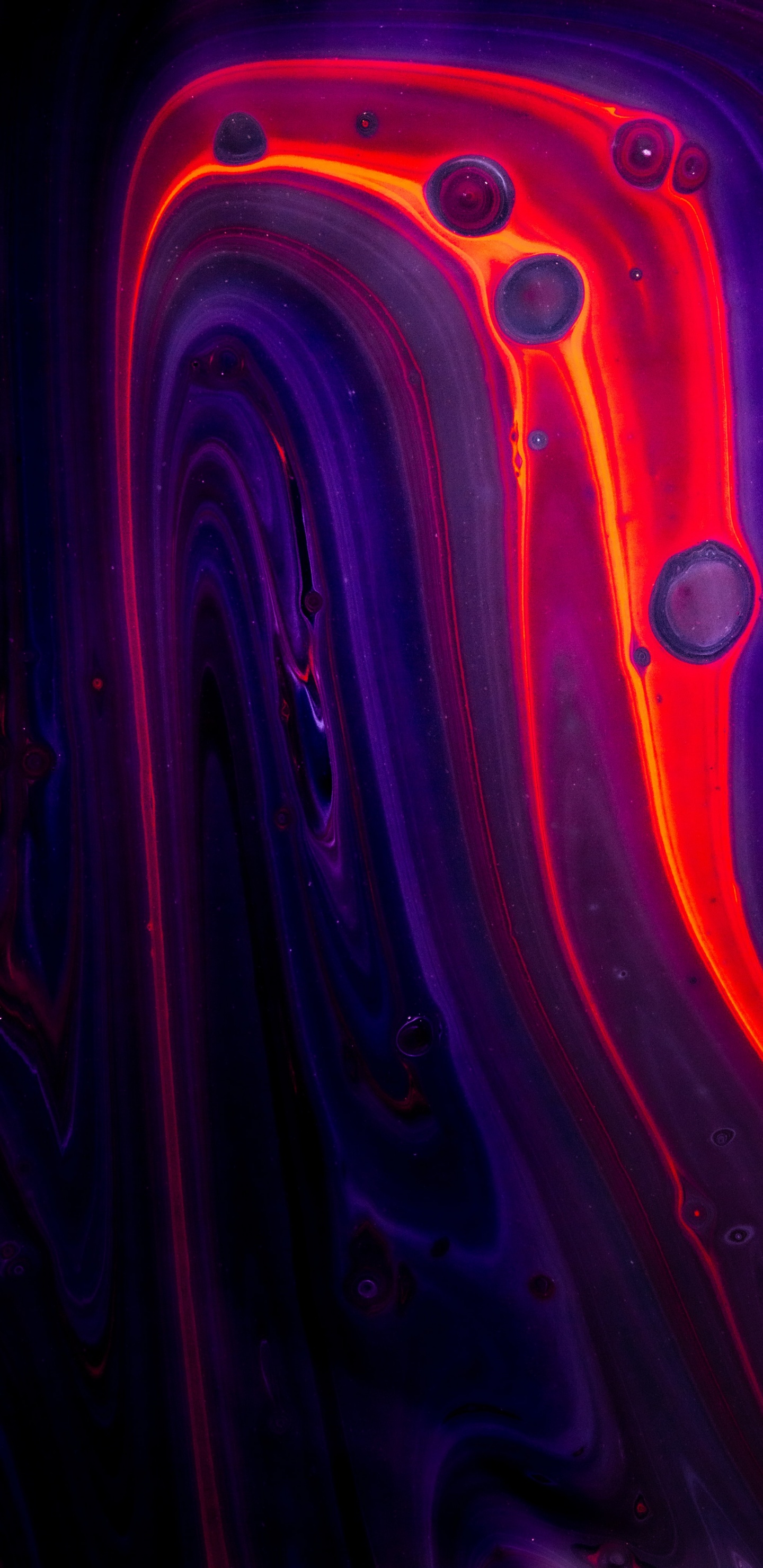 Обои свет, абстрактное искусство, арт, автомобильное освещение, пурпур в разрешении 1440x2960