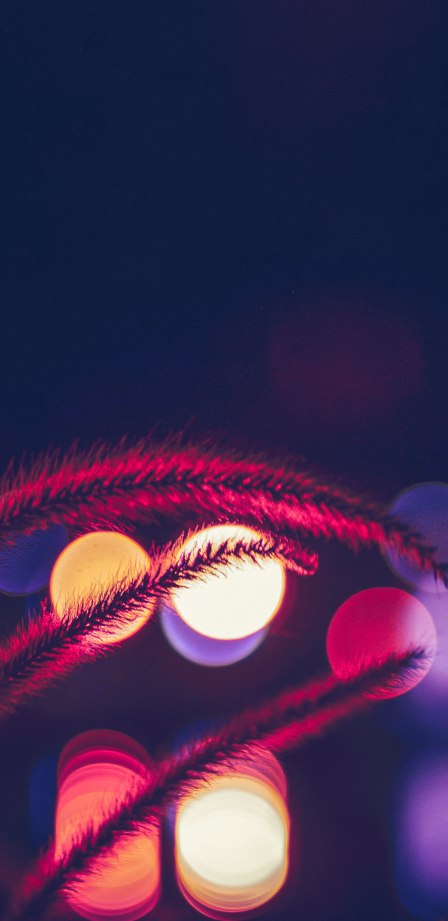 Обои боке, синий, красный цвет, свет, пурпур в разрешении 1440x2960