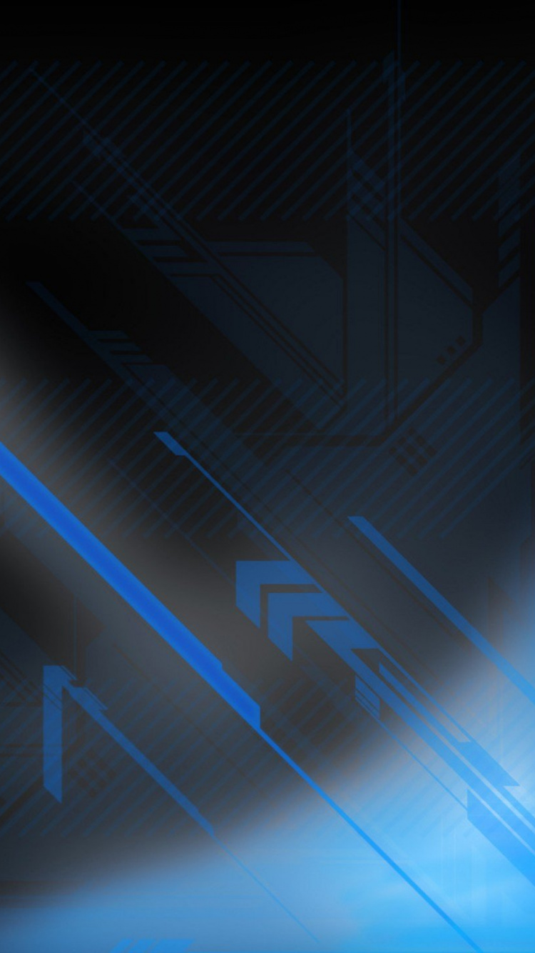 Обои свет, синий, черный, электрик, линия в разрешении 750x1334