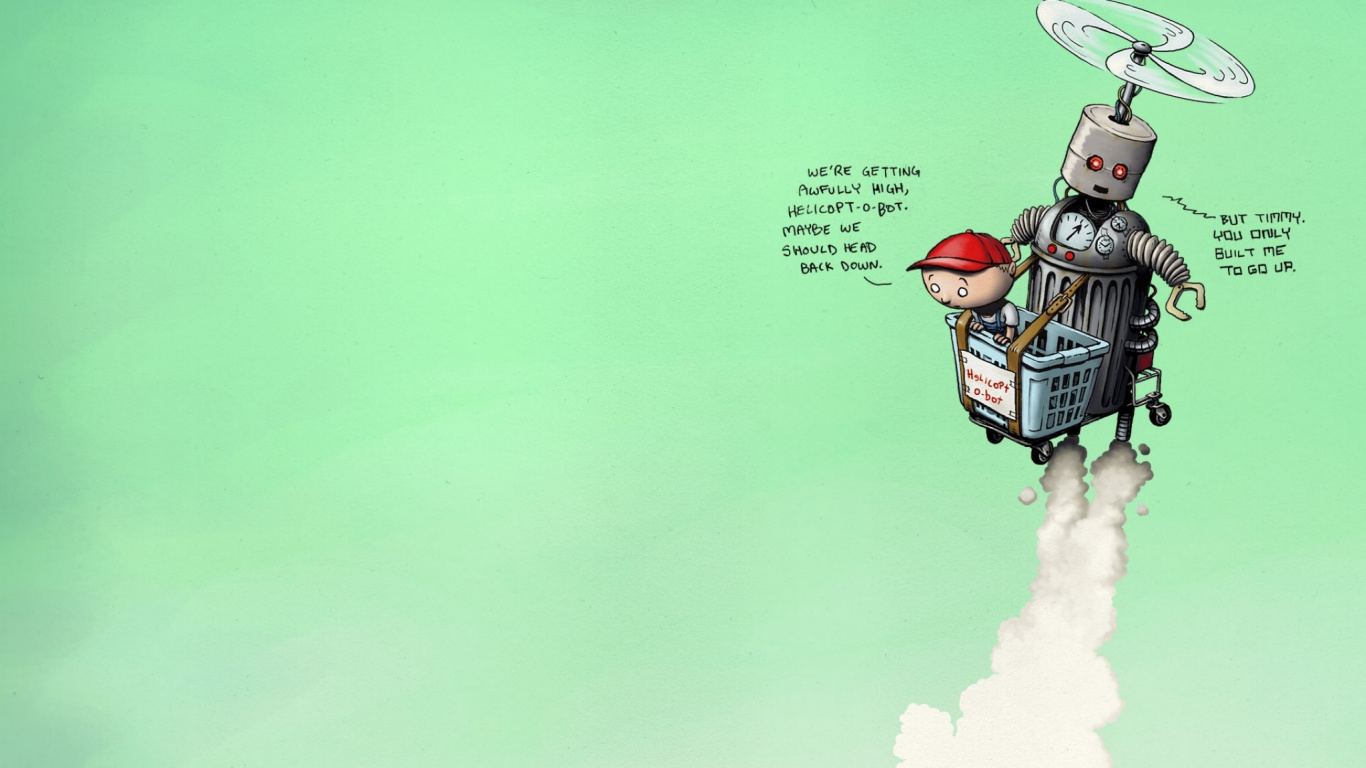 Обои Юмор, экстремальный вид спорта, небо, зеленый, паразит Ева в разрешении 1366x768