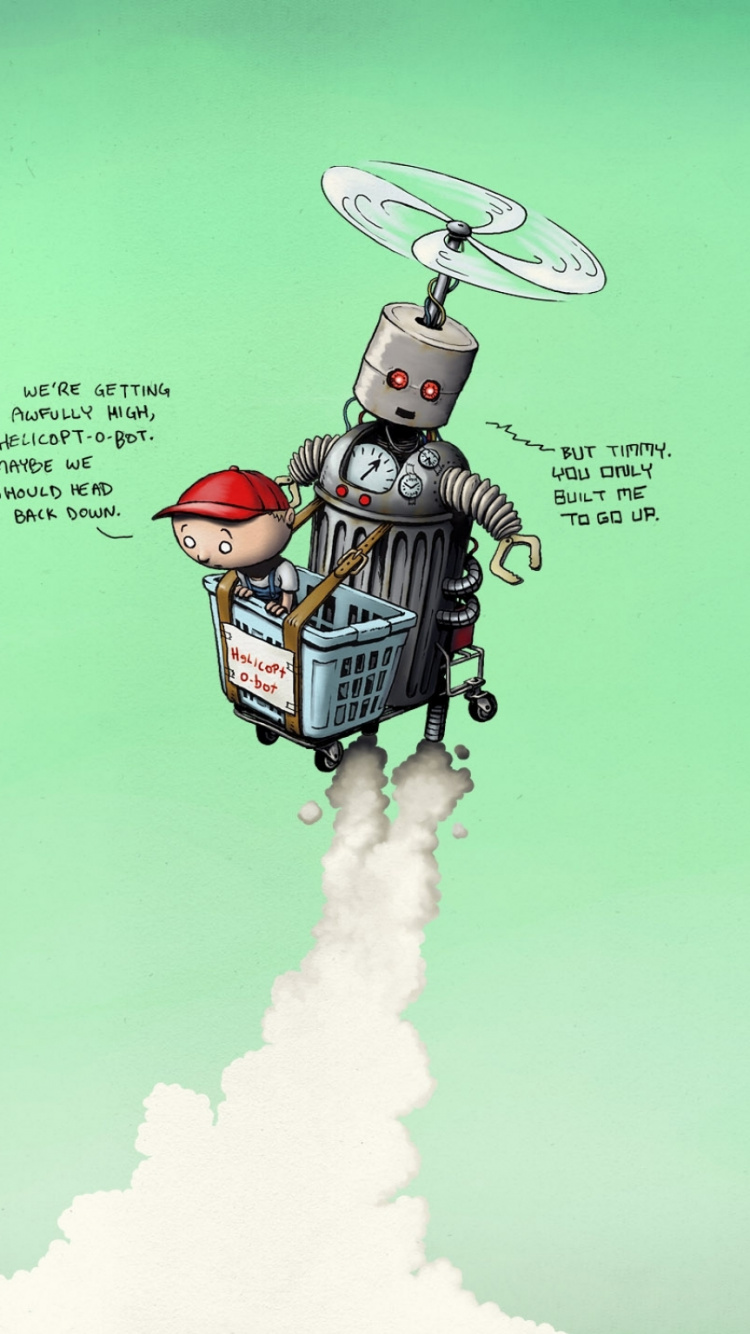 Обои Юмор, экстремальный вид спорта, небо, зеленый, паразит Ева в разрешении 750x1334