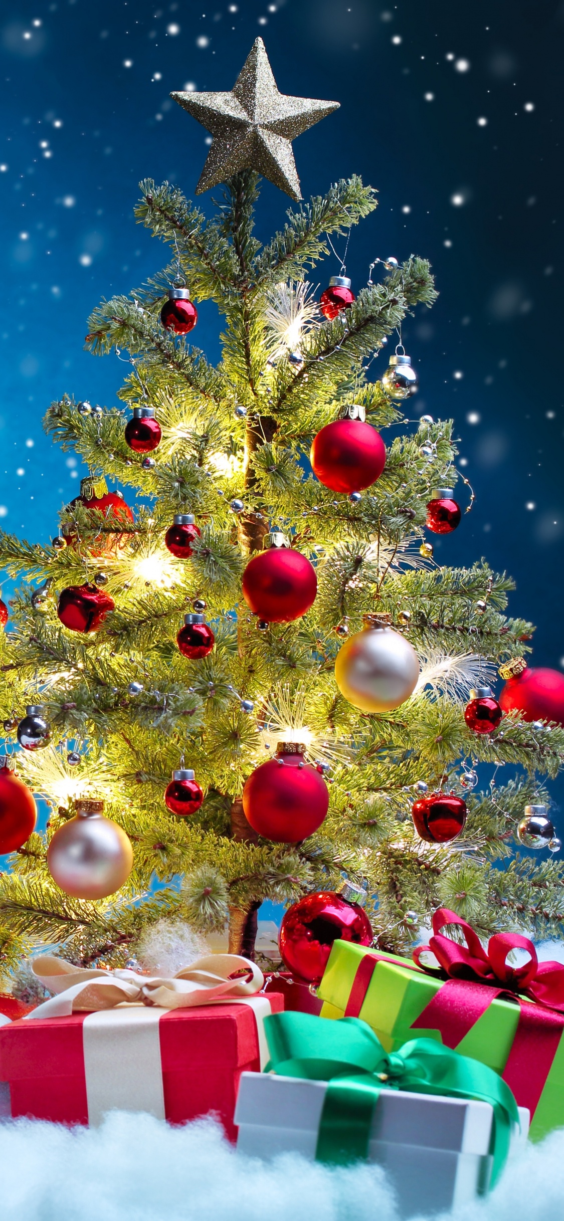 Обои елка, Рождество, Рождественские украшения, Сочельник, рождественский орнамент в разрешении 1125x2436