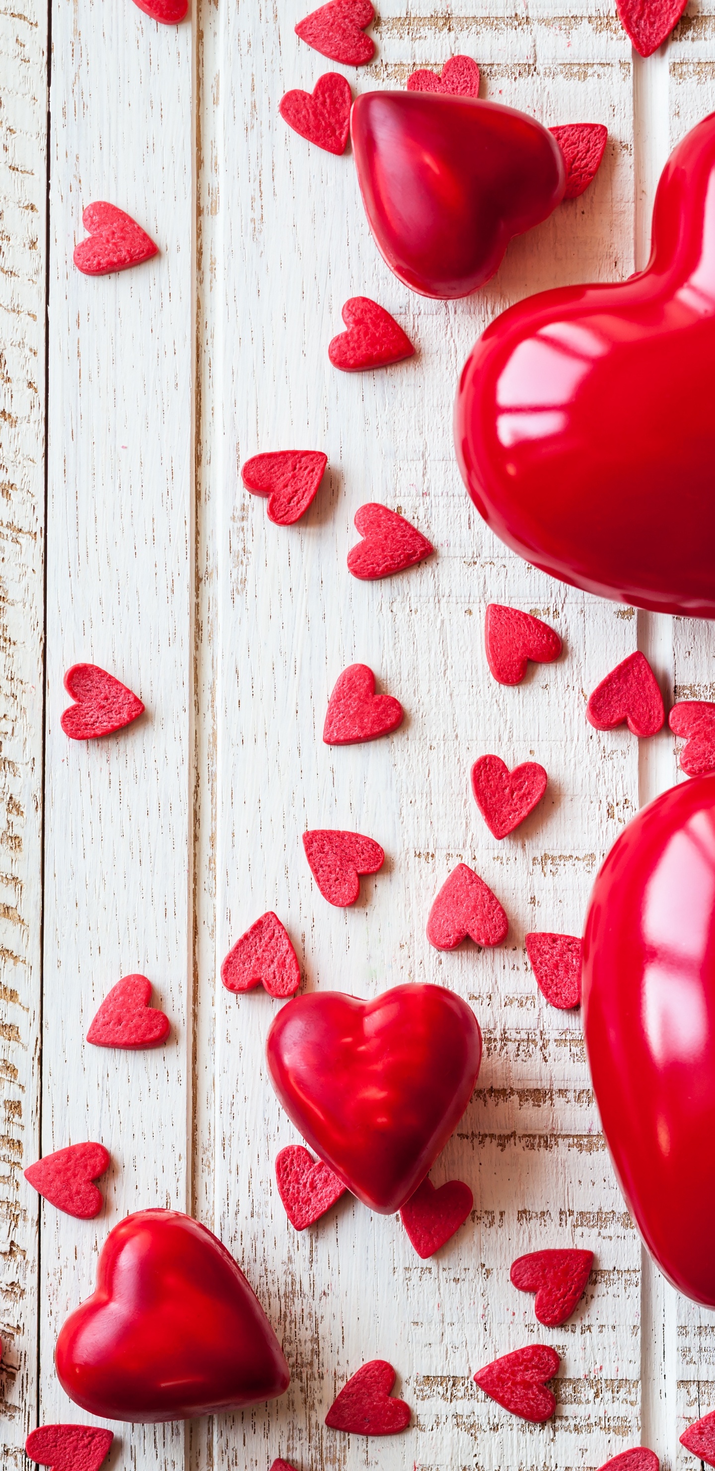 Обои сердце, День Святого Валентина, любовь, дата рождения, свадьба в разрешении 1440x2960