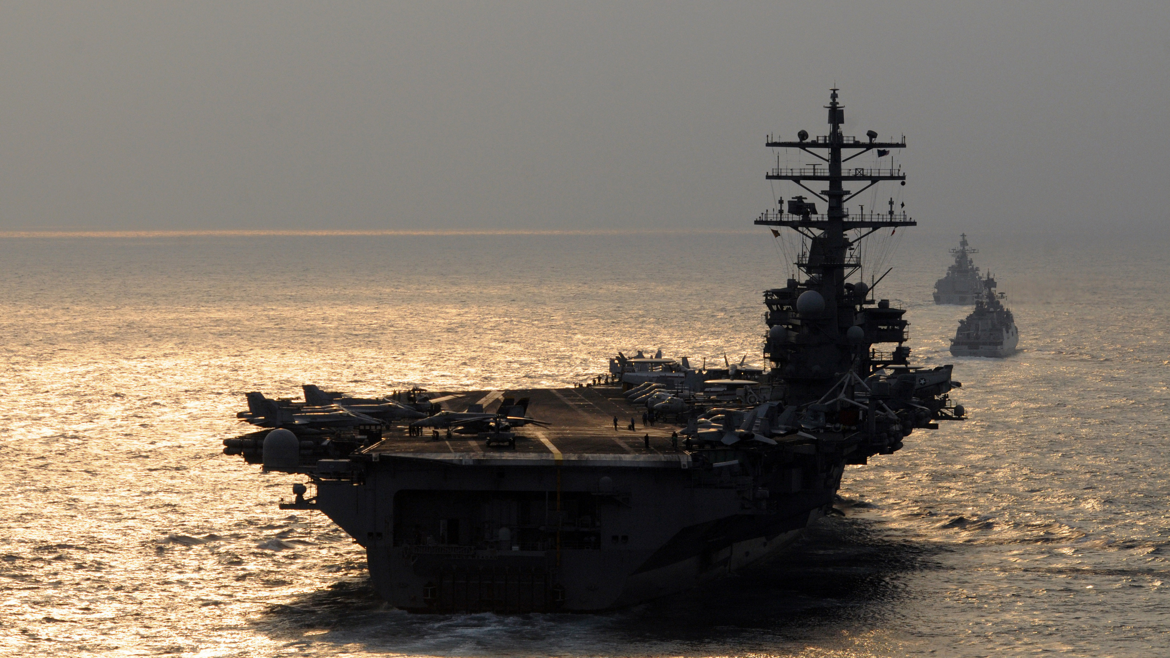 Обои авианосец, USS Рональд Рейган, военно морской флот США, военный корабль, морское ведомство в разрешении 3840x2160