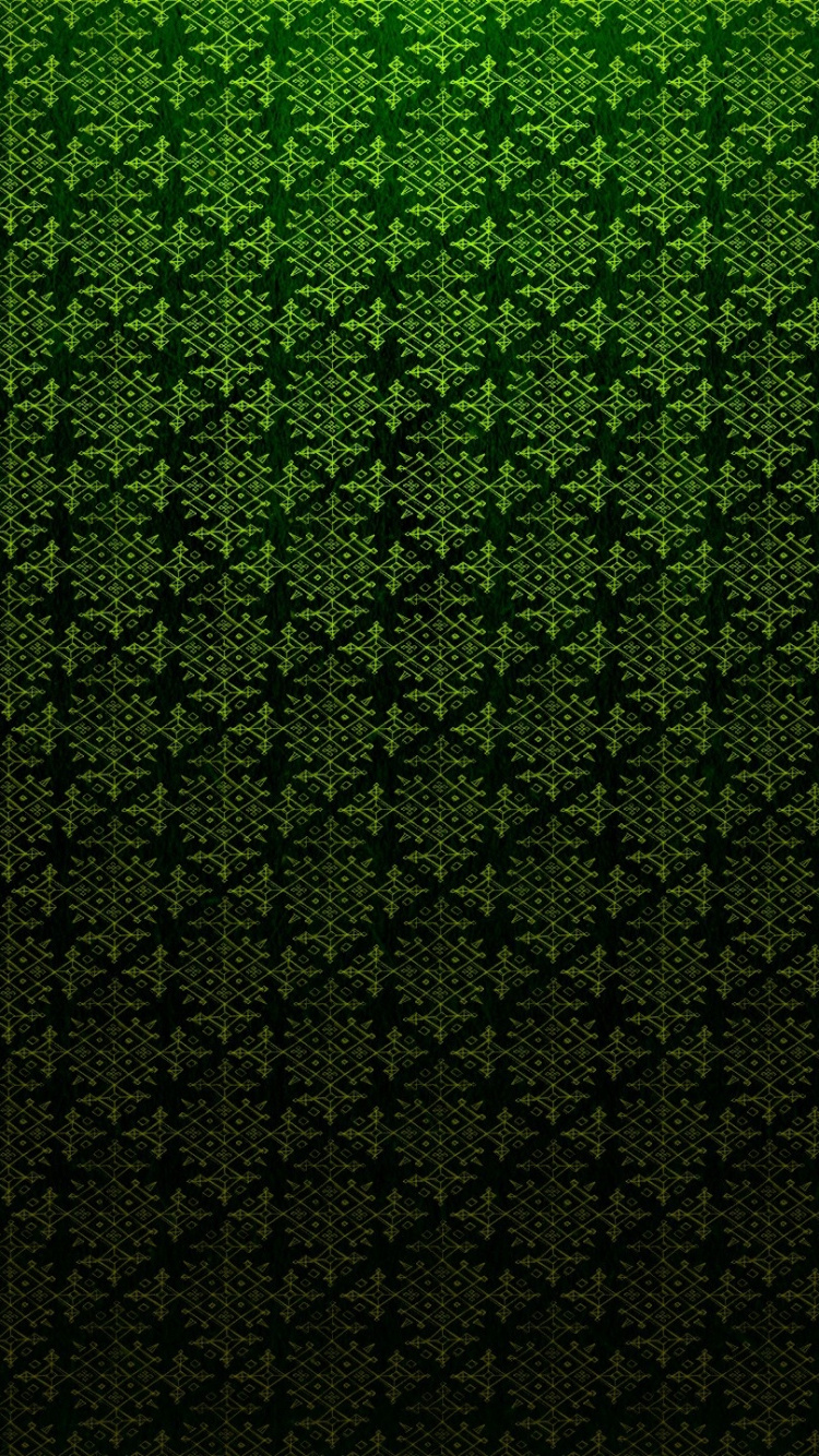Обои зеленый, орнамент, узор, шрифт, бумага в разрешении 750x1334