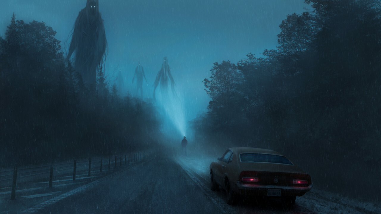 Обои дорога, легковые автомобили, арт, Реддит, шина в разрешении 1280x720