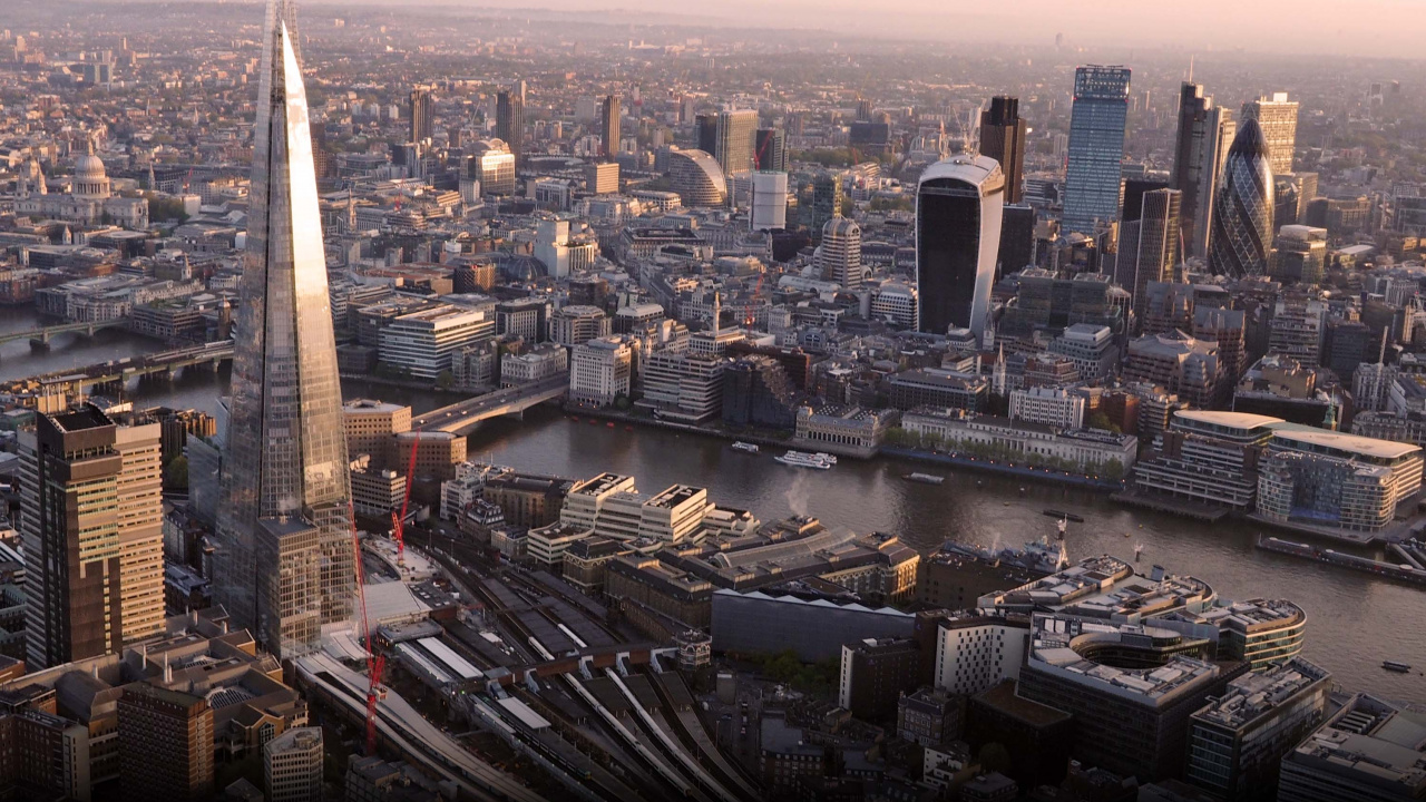 Обои городской пейзаж, город, метрополия, городской район, линия горизонта в разрешении 1280x720