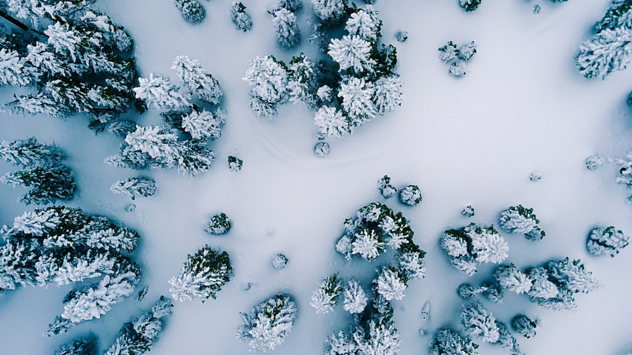 Обои вода, узор, красочность, снег, иллюстрация в разрешении 1280x720