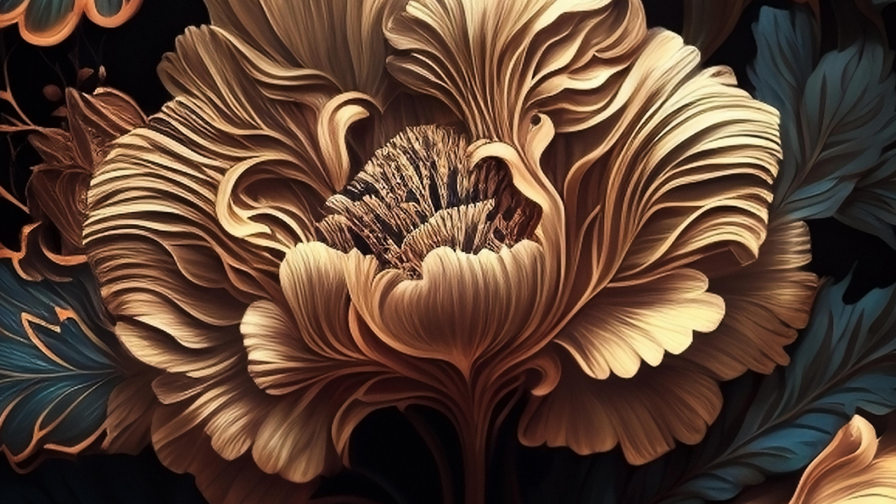 Обои темный винтаж, арт, живопись, артист, абстрактное искусство в разрешении 1280x720