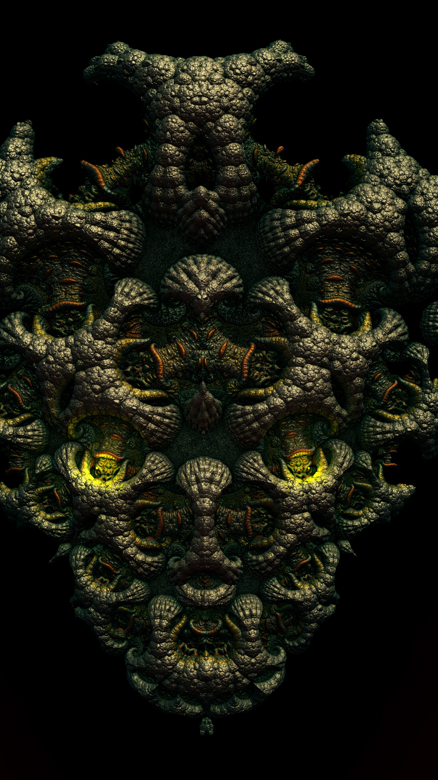 Обои арт, симметрия, визуальное искусство, фрактальное искусство, узор в разрешении 1440x2560