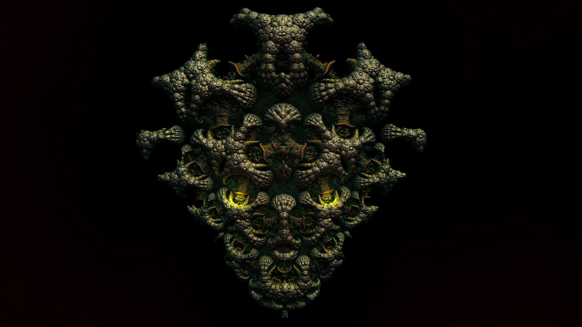 Обои арт, симметрия, визуальное искусство, фрактальное искусство, узор в разрешении 1920x1080