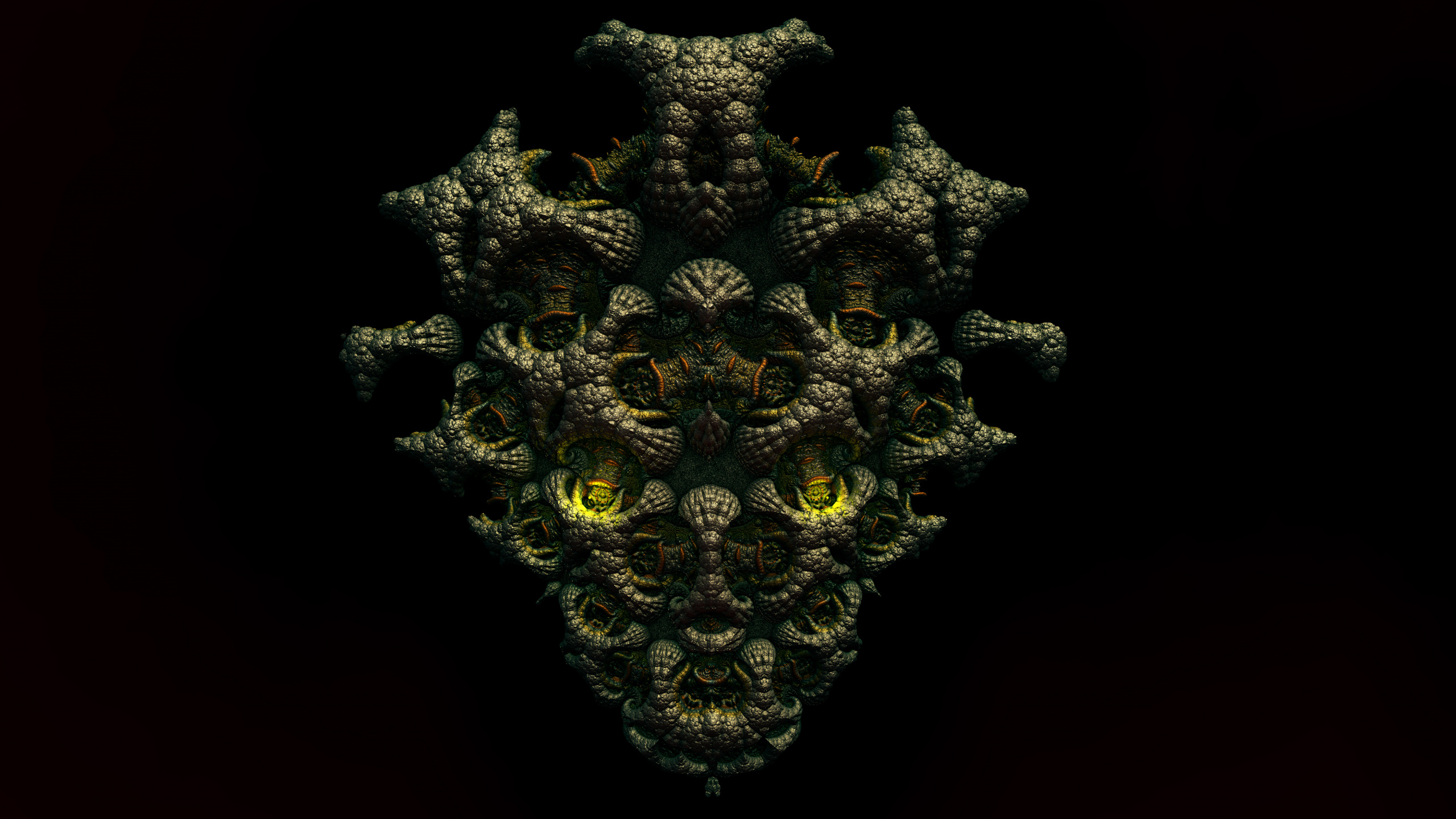 Обои арт, симметрия, визуальное искусство, фрактальное искусство, узор в разрешении 2560x1440