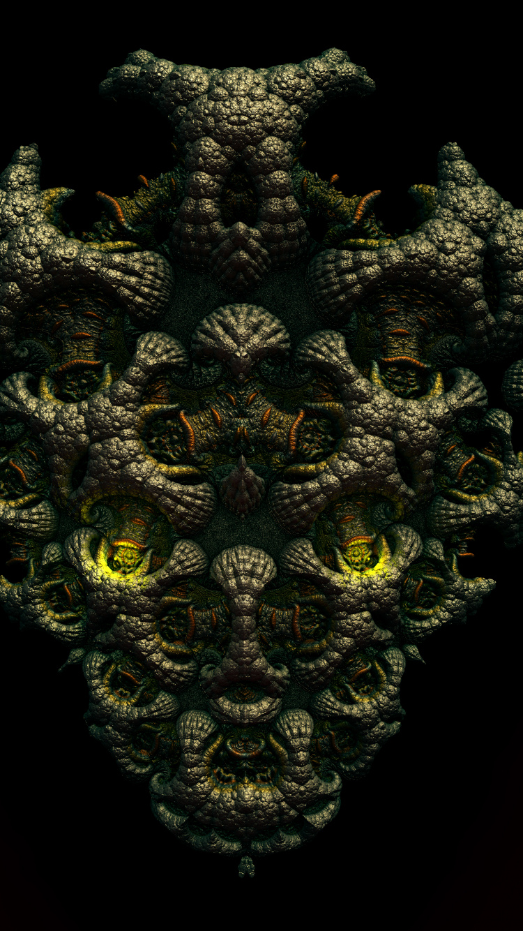 Обои арт, симметрия, визуальное искусство, фрактальное искусство, узор в разрешении 750x1334