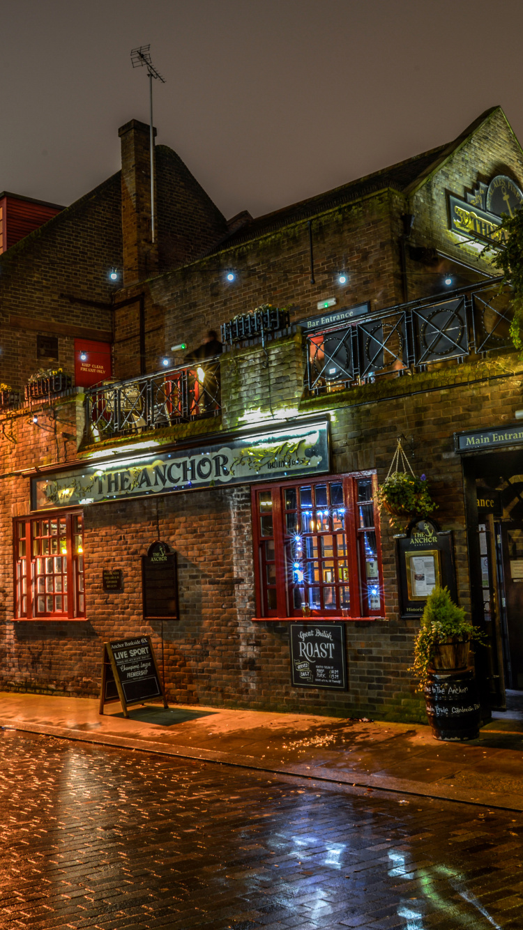 Обои Лондон, уличный фонарь, освещение, улица, ночь в разрешении 750x1334