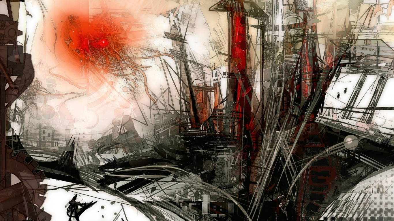 Обои иллюстрация, акварельные краски, визуальное искусство, живопись, абстрактное искусство в разрешении 1366x768