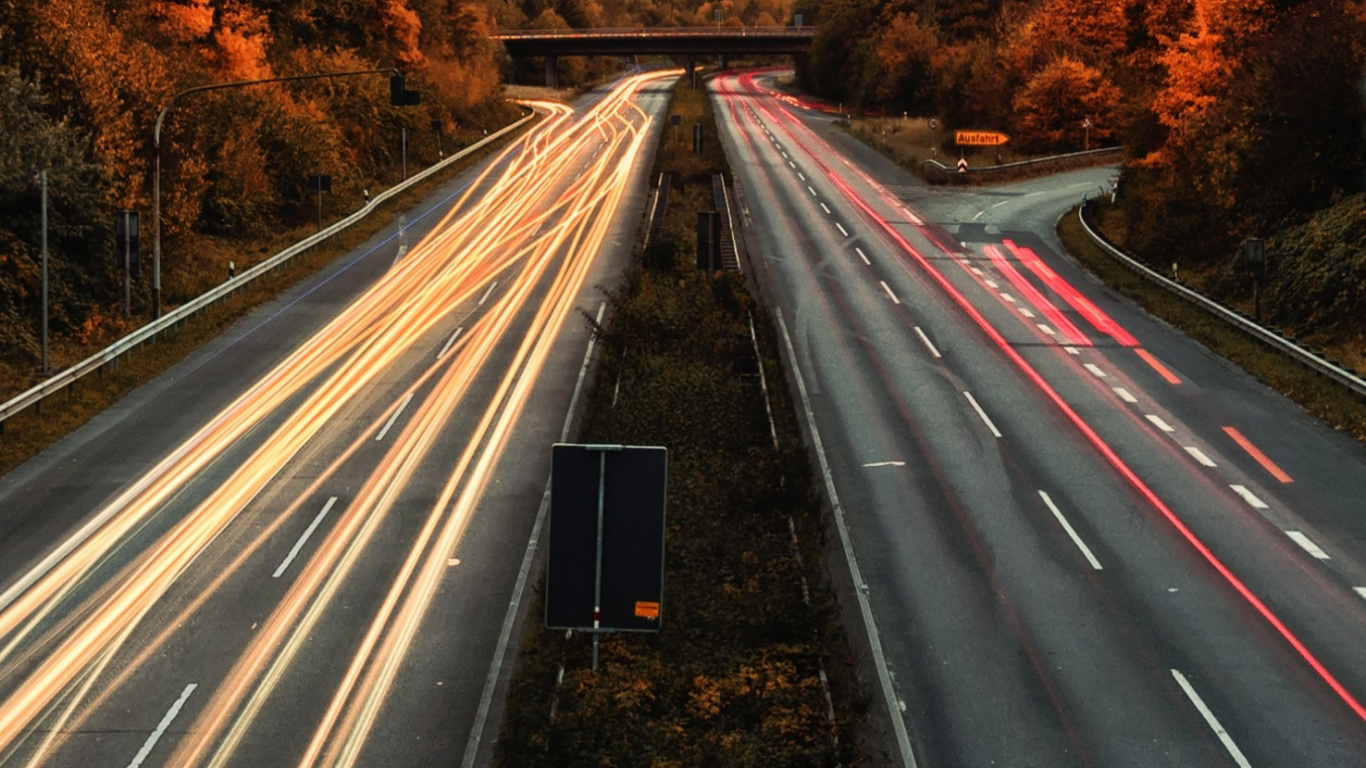 Обои дорога, магистраль, природа, переулок, проезд в разрешении 1366x768