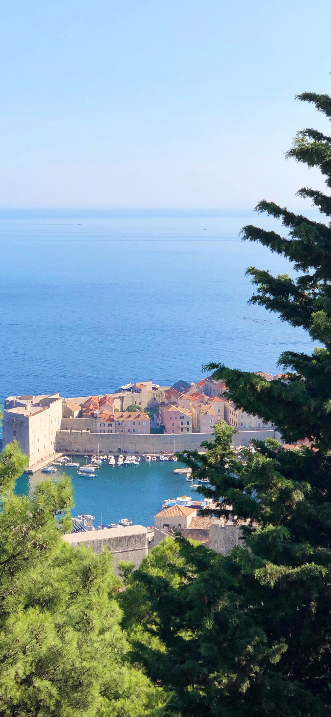 Обои побережье, пейзажи гор, водоем, лазурный, вечнозеленое растение в разрешении 1125x2436