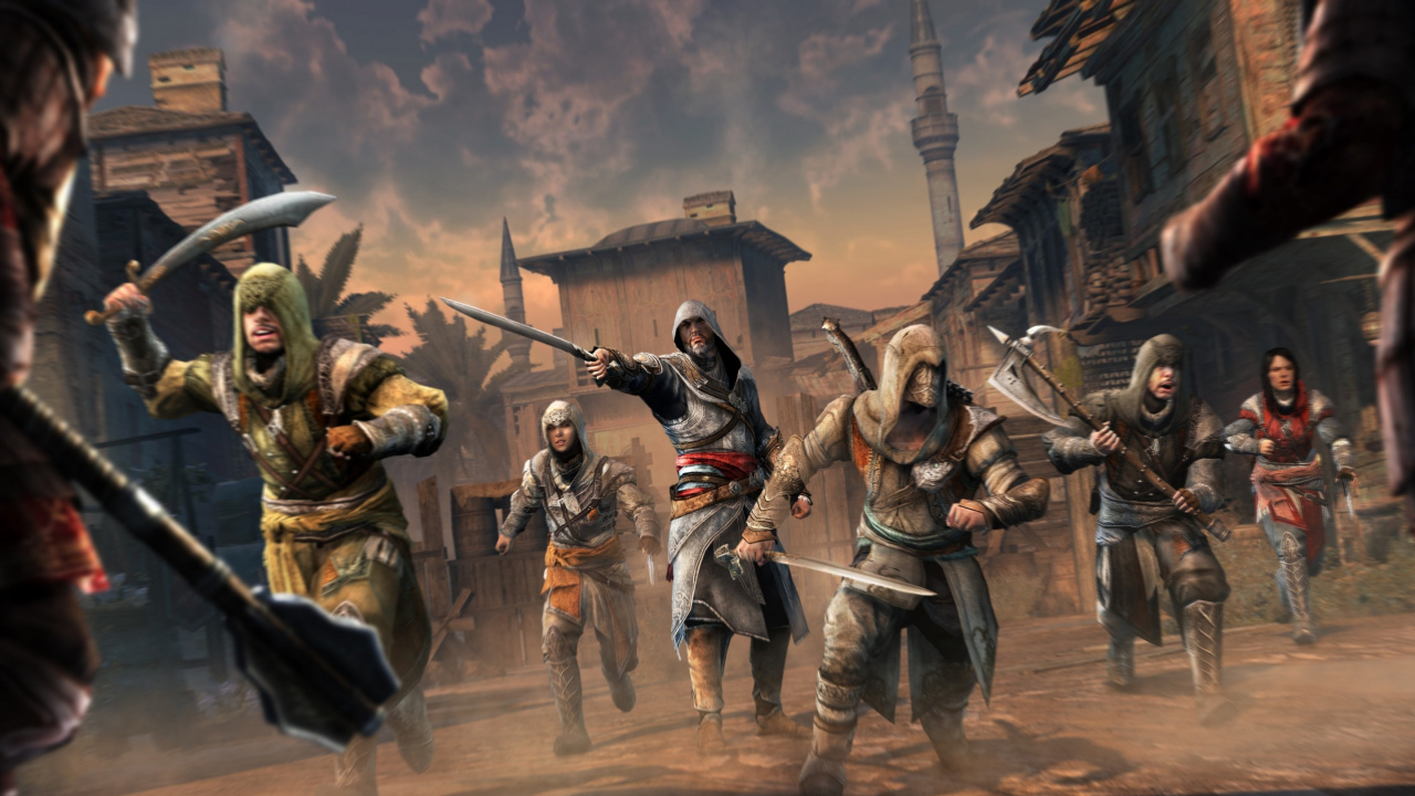 Обои assassins creed revelations, ассассинс Крид братство, Эцио Аудиторе, Assassins Creed III, компьютерная игра в разрешении 1280x720