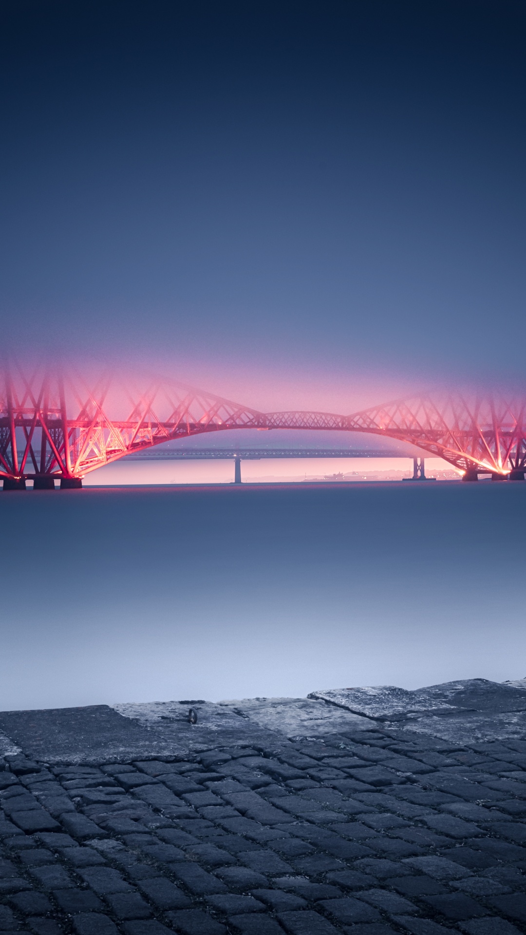 Обои вода, мост, ночь, свет, облако в разрешении 1080x1920