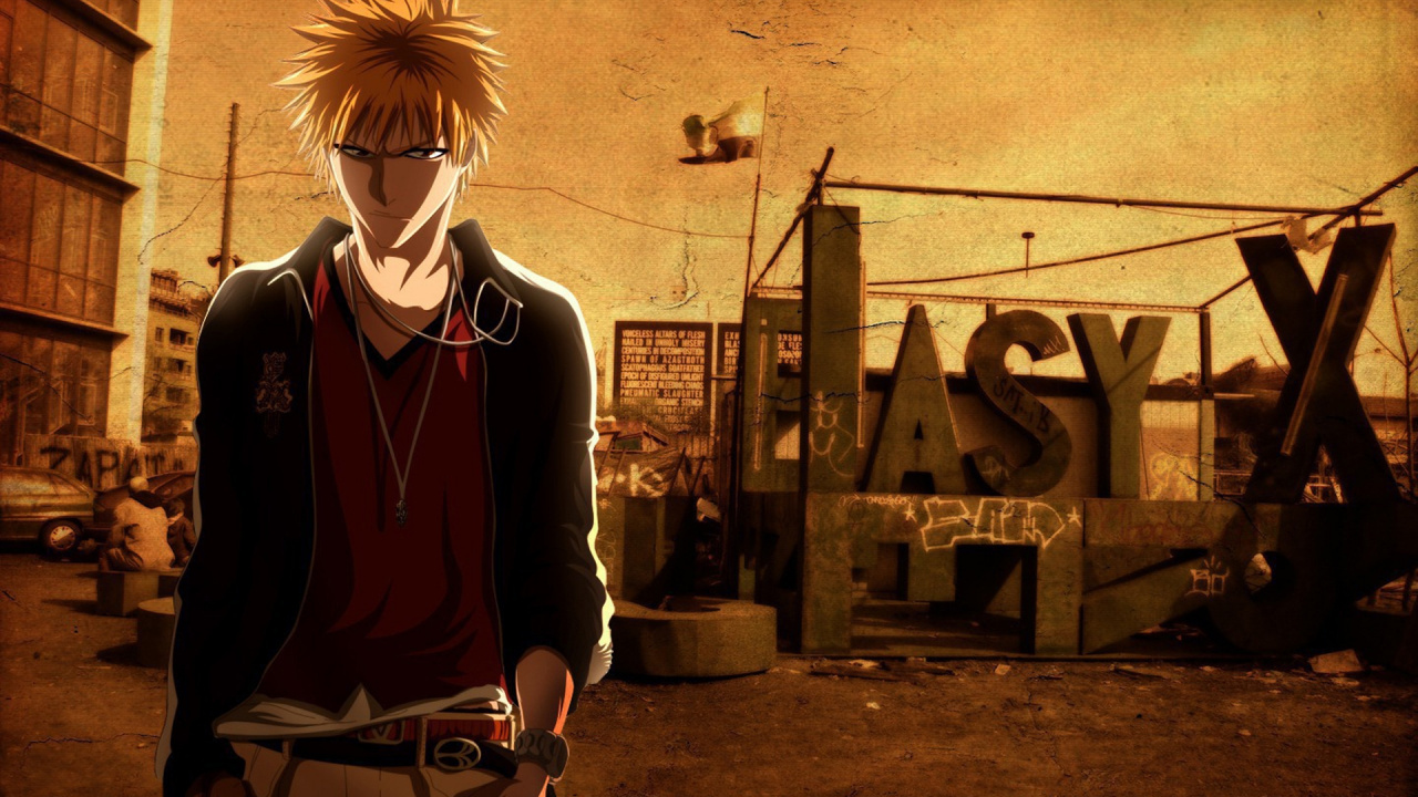 Обои Ичиго Куросаки, Рукия Кучики, отбеливатель, Блич в разрешении 1280x720