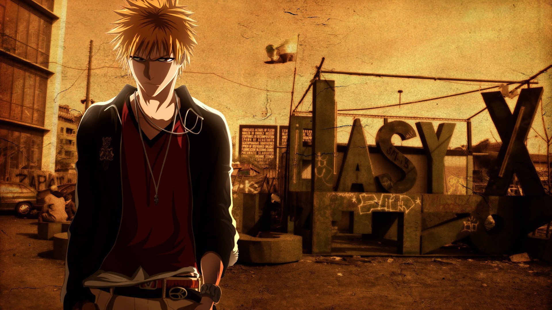 Обои Ичиго Куросаки, Рукия Кучики, отбеливатель, Блич в разрешении 1920x1080