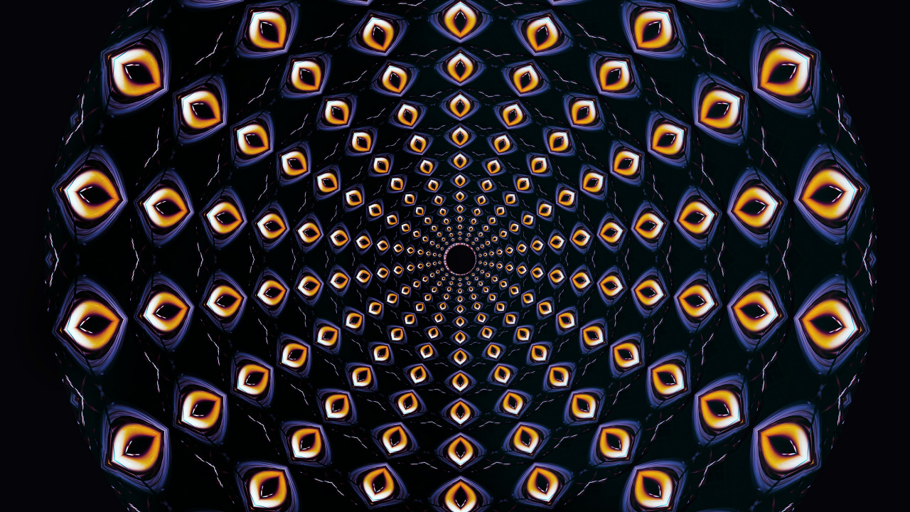 Обои круг, узор, симметрия, сфера, кухонный шкаф в разрешении 1280x720