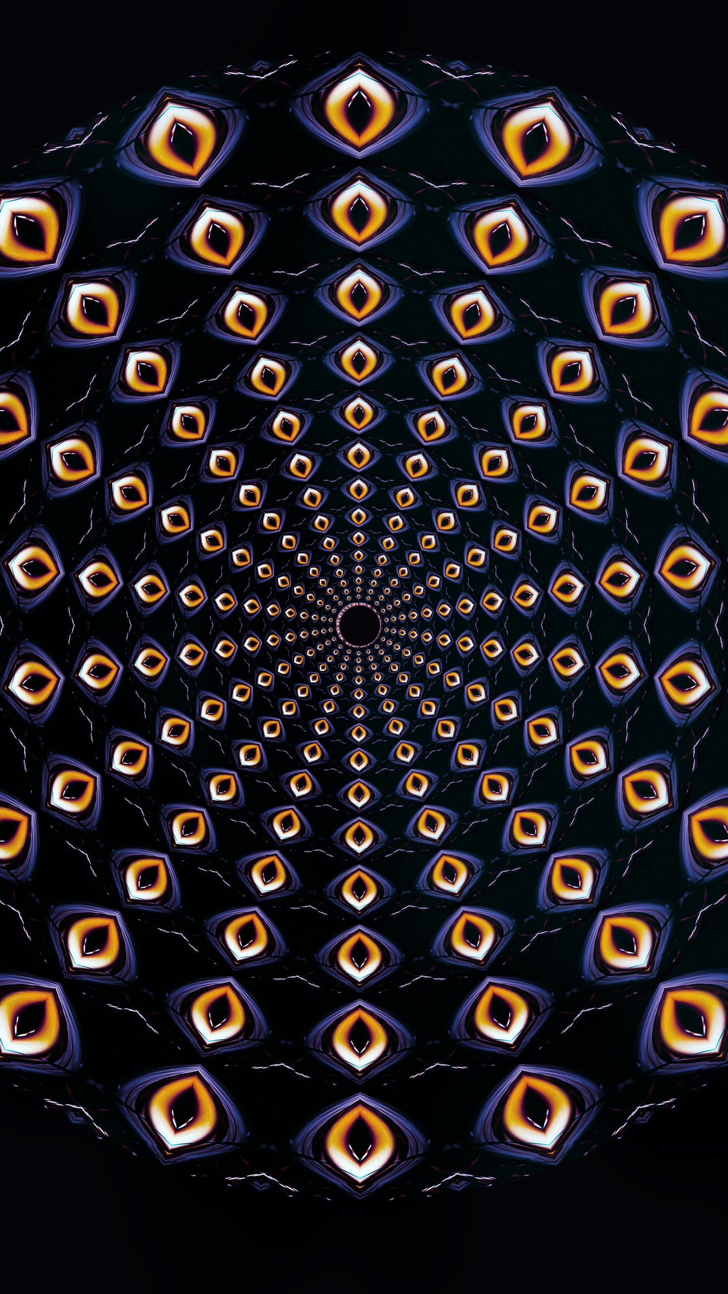 Обои круг, узор, симметрия, сфера, кухонный шкаф в разрешении 1440x2560