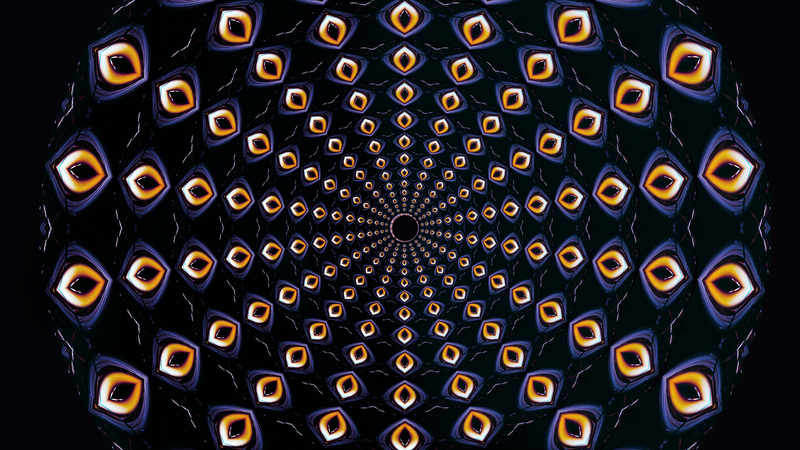 Обои круг, узор, симметрия, сфера, кухонный шкаф в разрешении 2560x1440