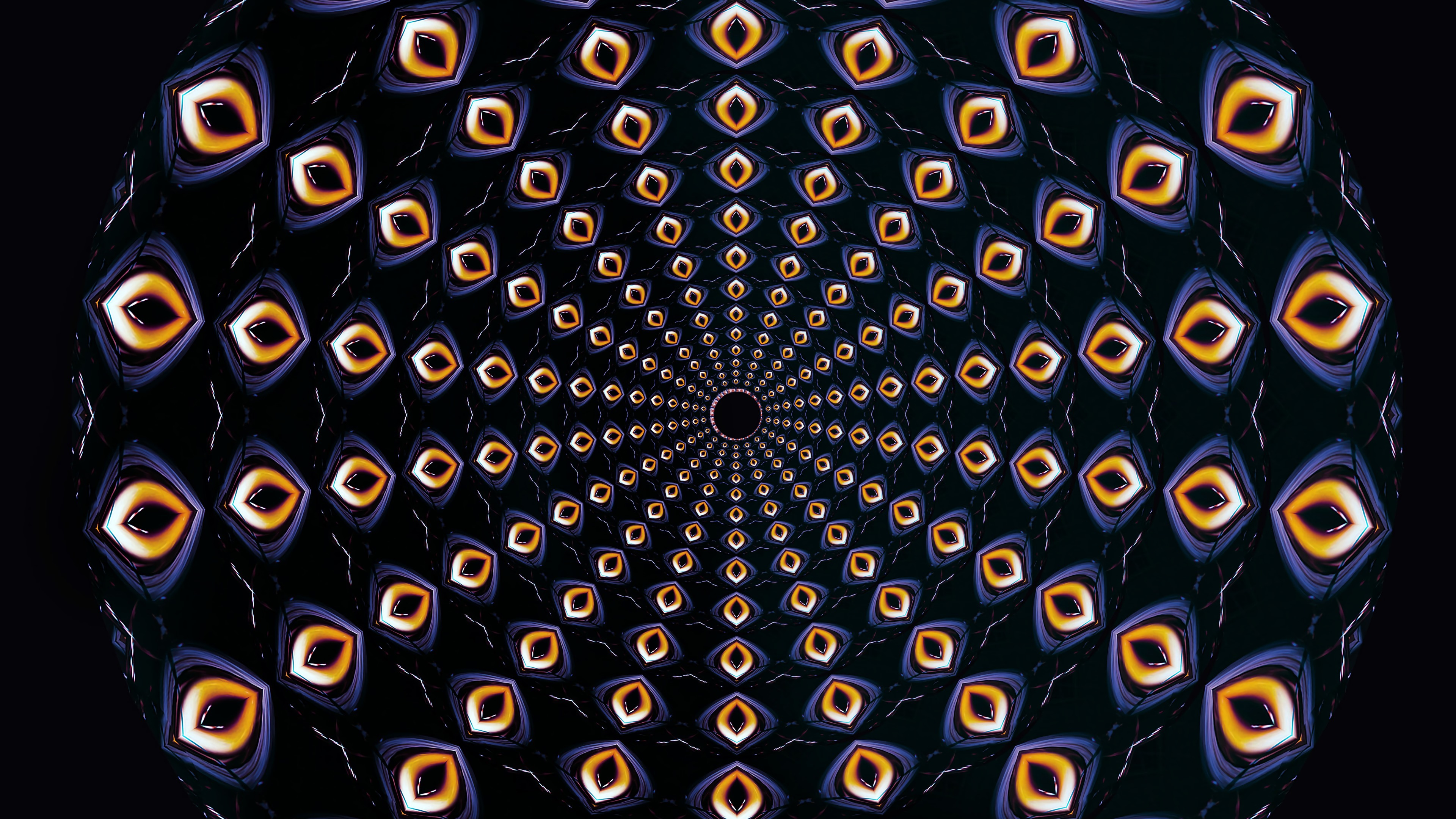 Обои круг, узор, симметрия, сфера, кухонный шкаф в разрешении 3840x2160