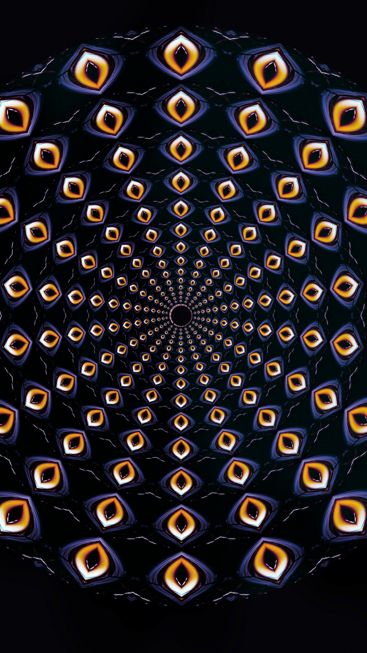 Обои круг, узор, симметрия, сфера, кухонный шкаф в разрешении 750x1334