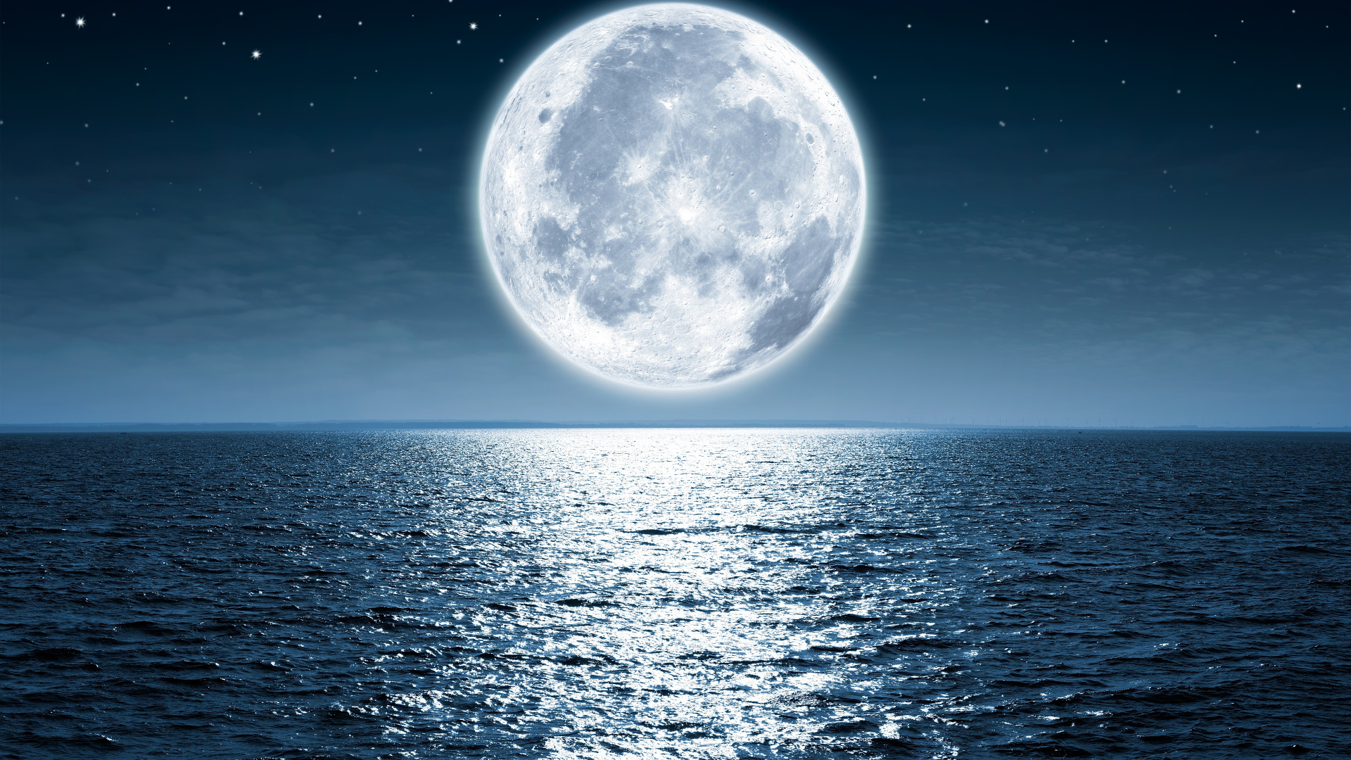 Обои луна, природа, лунный свет, свет, атмосфера в разрешении 1920x1080