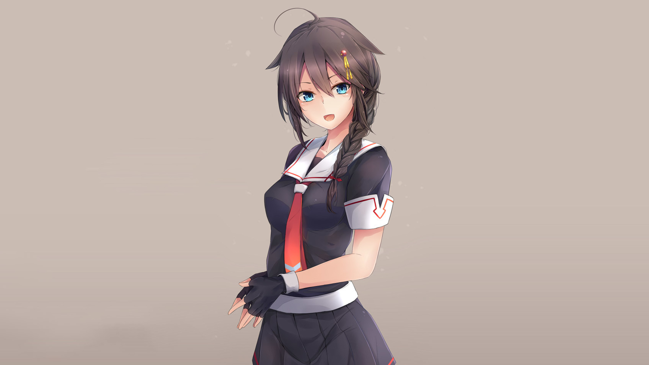 Обои коллекция kantai, аниме, Японский эсминец Шигуре, Манга, арт в разрешении 2560x1440