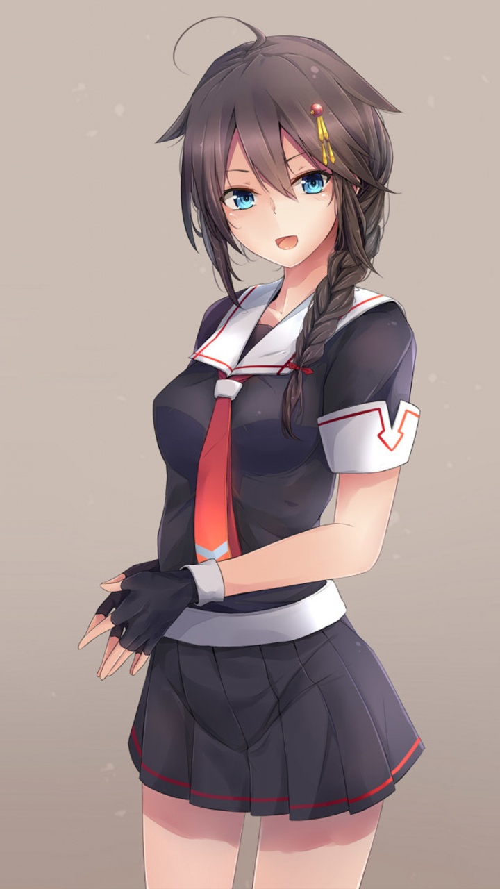 Обои коллекция kantai, аниме, Японский эсминец Шигуре, Манга, арт в разрешении 720x1280