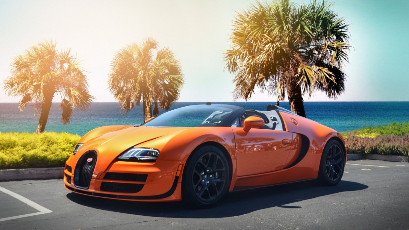 Обои Бугатти вейрон, bugatti, авто, спорткар, суперкар в разрешении 1366x768