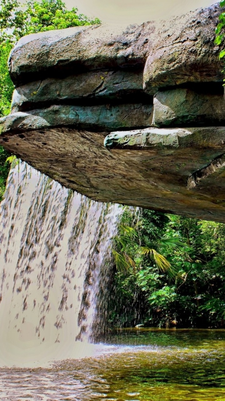 Обои водопад, природа, водоем, вода, гидроресурсы в разрешении 720x1280