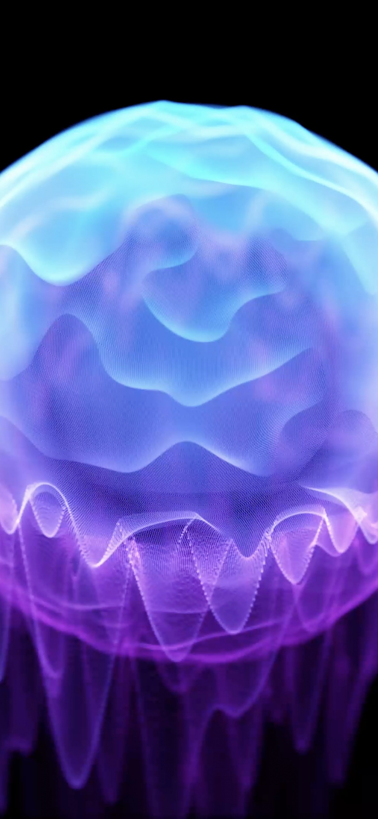 Обои Медуза, пурпур, свет, жидкий, вода в разрешении 1242x2688