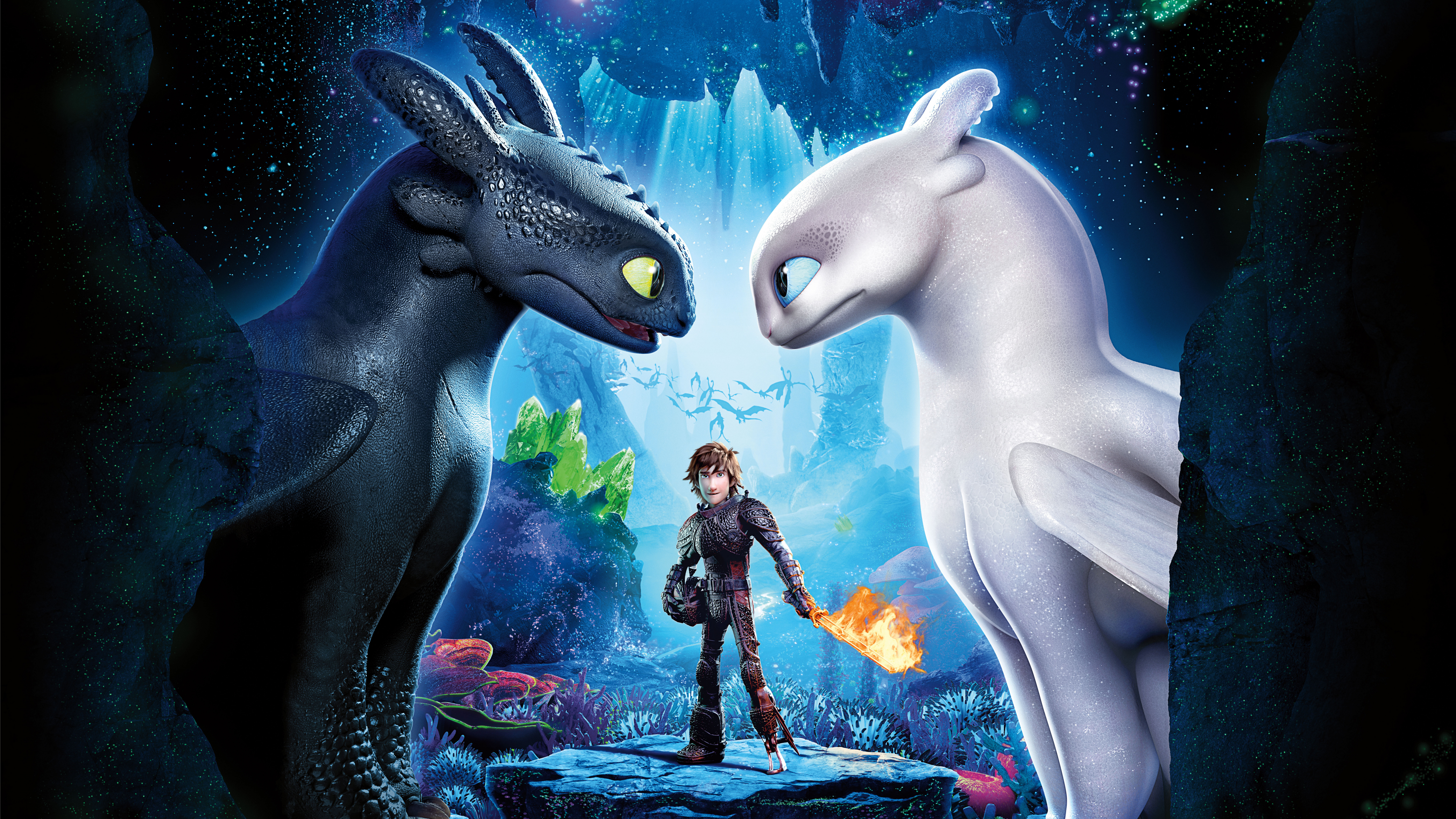 Обои Как тренировать своего дракона, дракон, арт, мультик, иллюстрация в разрешении 7680x4320