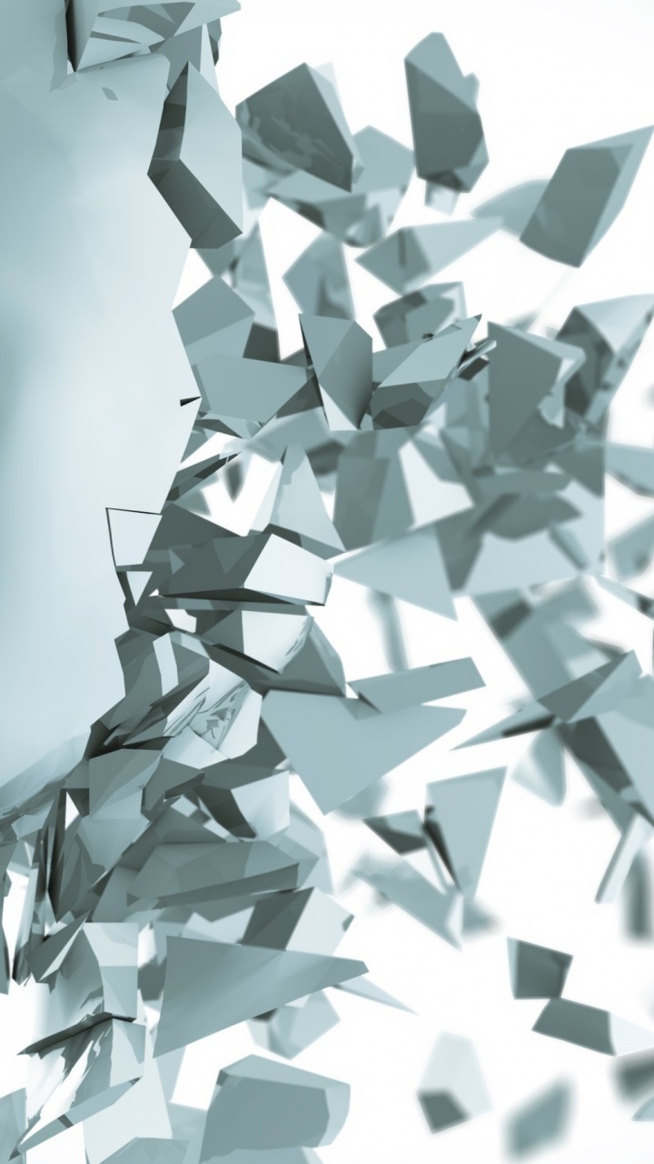 Обои лицо разбивается, иллюстрация, картинка, иллюстрации, лицо в разрешении 720x1280