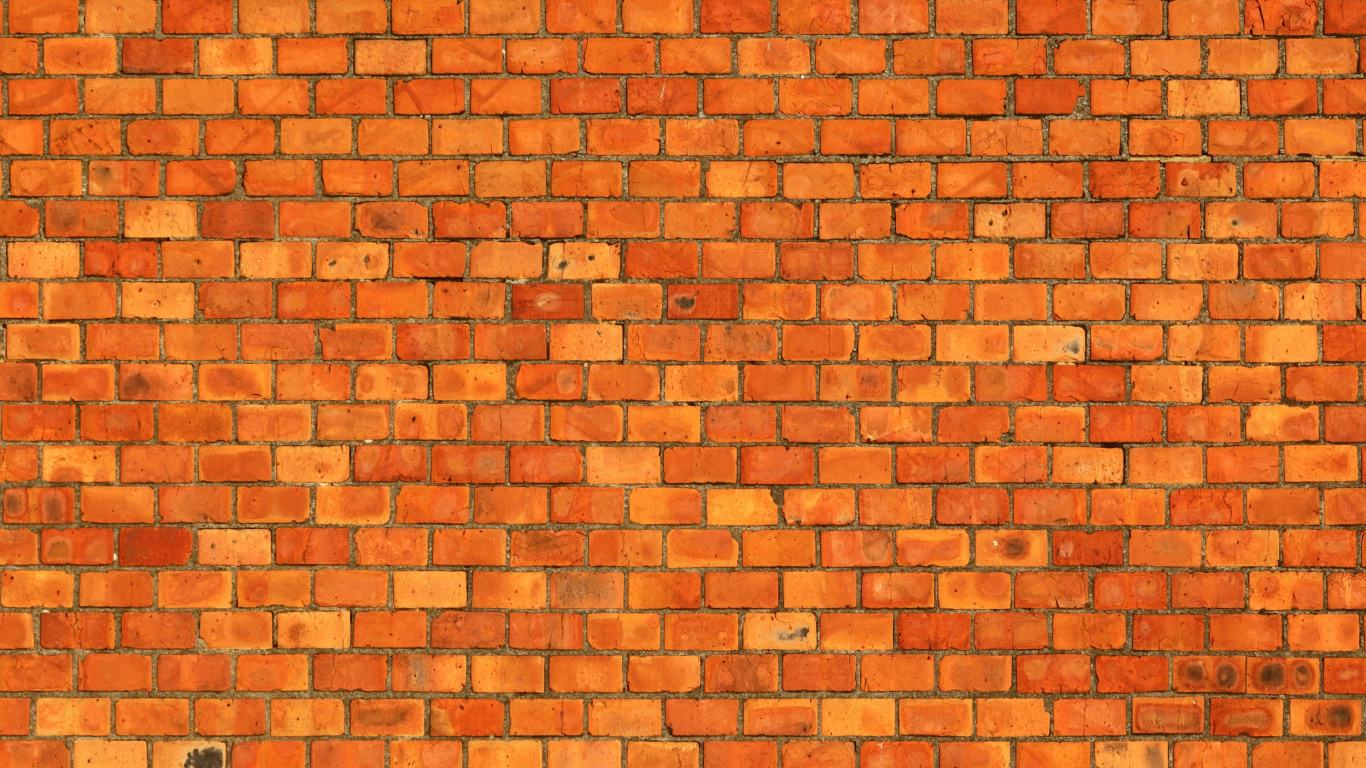 Обои кирпичная кладка, кирпич, стена, древесина, морилка в разрешении 1366x768