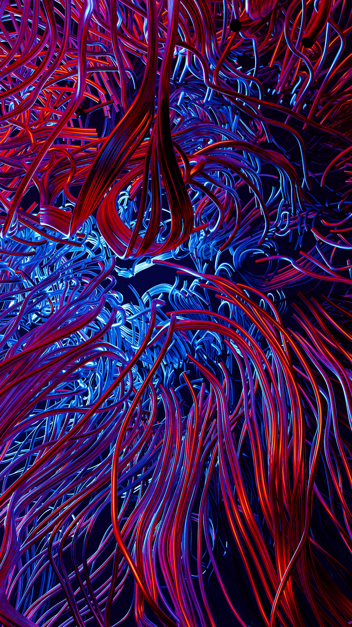 Обои фрактальное искусство, абстракция, живопись, вода, арт в разрешении 1440x2560